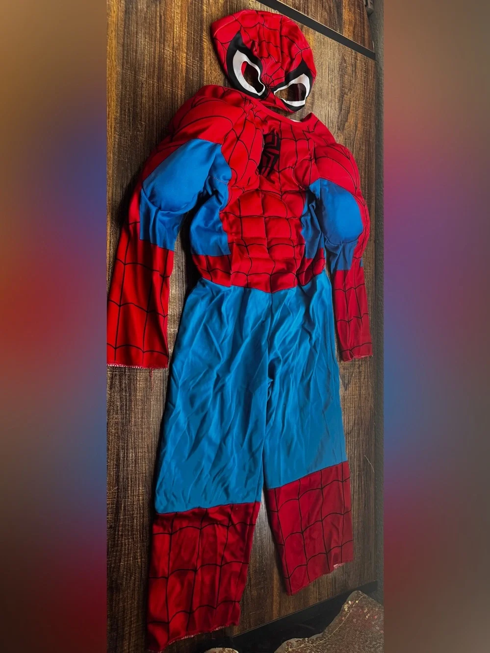 Marvel Spider-Man Muscle Costume Toddler Size 3T 4T Jumpsuit Mask NWT